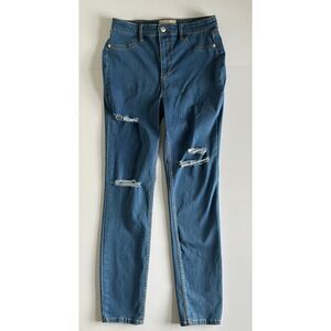 Free People Distressed Skinny Jeans Blue High Rise Stretch Women’s Size W31
